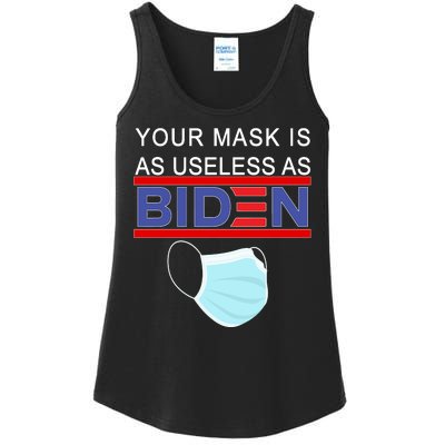 Your Mask Is As Useless As Biden Pro Trump Ladies Essential Tank