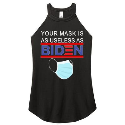 Your Mask Is As Useless As Biden Pro Trump Women's Perfect Tri Rocker Tank