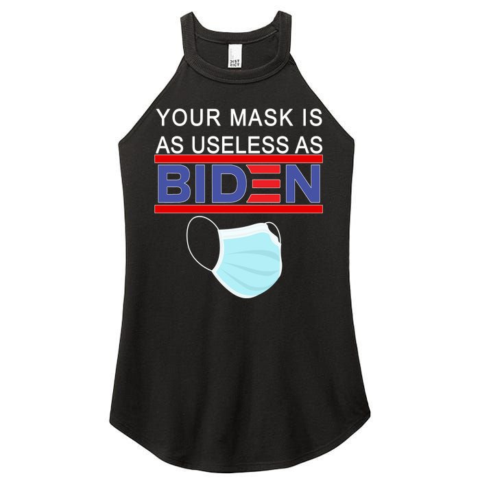 Your Mask Is As Useless As Biden Pro Trump Women's Perfect Tri Rocker Tank