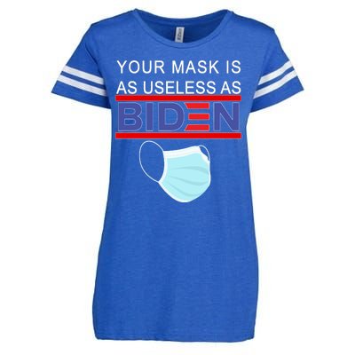 Your Mask Is As Useless As Biden Pro Trump Enza Ladies Jersey Football T-Shirt