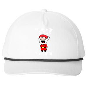 Your Mom Knows I'm Real Santa Christmas Snapback Five-Panel Rope Hat