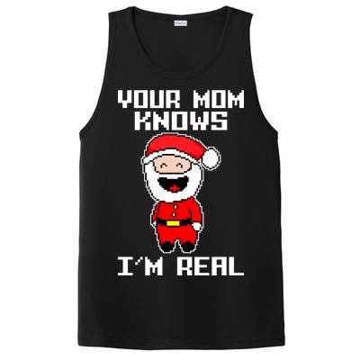 Your Mom Knows I'm Real Santa Christmas PosiCharge Competitor Tank