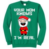 Your Mom Knows I'm Real Santa Christmas Sweatshirt