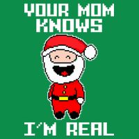 Your Mom Knows I'm Real Santa Christmas Baby Bodysuit