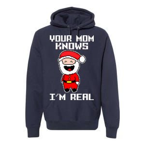 Your Mom Knows I'm Real Santa Christmas Premium Hoodie