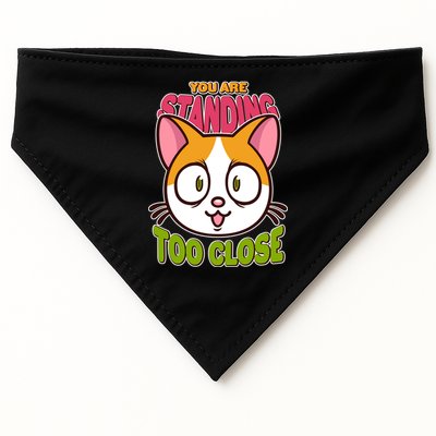 Your Standing Too Close Social Distancing Cat USA-Made Doggie Bandana