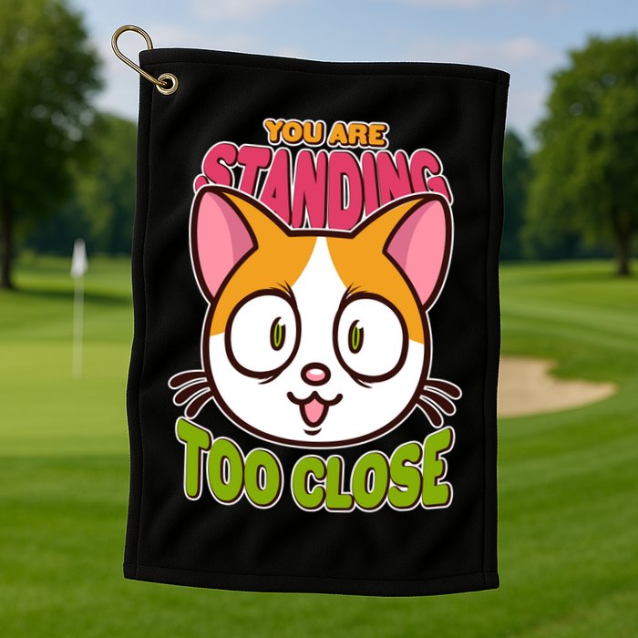 Your Standing Too Close Social Distancing Cat Golf Towel