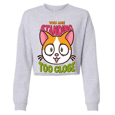 Your Standing Too Close Social Distancing Cat Cropped Pullover Crew