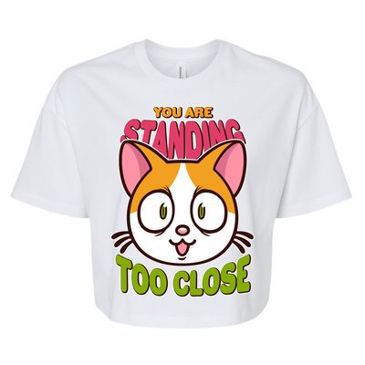 Your Standing Too Close Social Distancing Cat Bella+Canvas Jersey Crop Tee