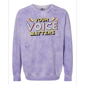 Your Voice Matters Colorblast Crewneck Sweatshirt