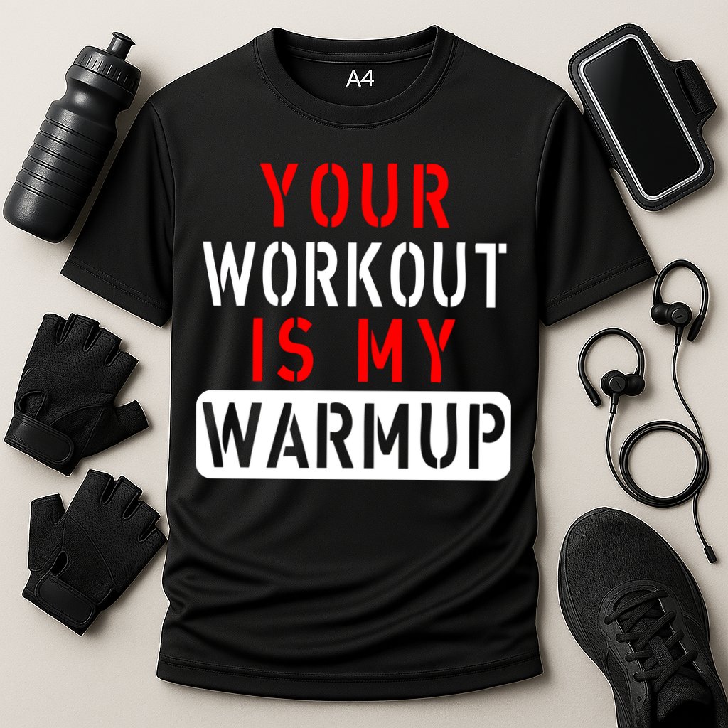 Your Workout is my Warmup Funny Fitness Saying Cooling Performance Crew T-Shirt