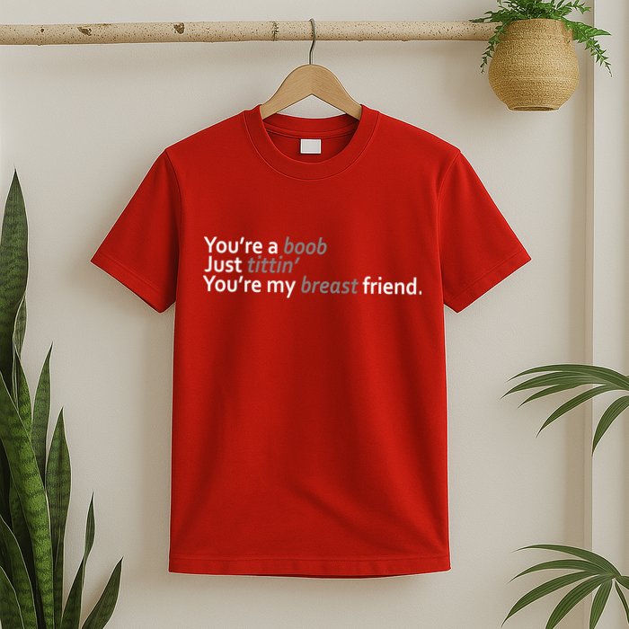 You're A Boob Just Tittin You're My Breast Friend T-Shirt