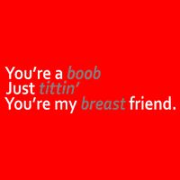 You're A Boob Just Tittin You're My Breast Friend T-Shirt