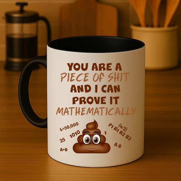 You're A Piece Of Shit And I Can Prove It Mathematically Mug