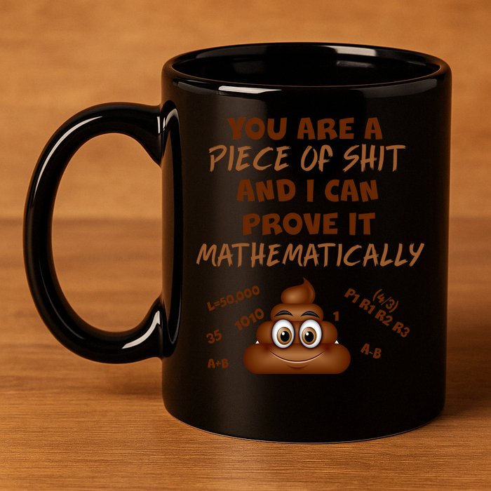 You're A Piece Of Shit And I Can Prove It Mathematically 11oz C Handle Ceramic Mug