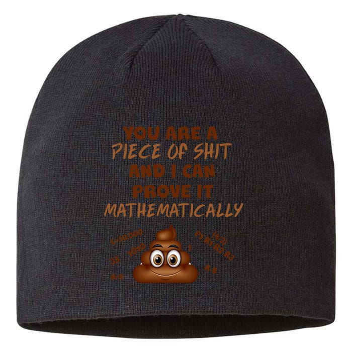 You're A Piece Of Shit And I Can Prove It Mathematically Sustainable Beanie