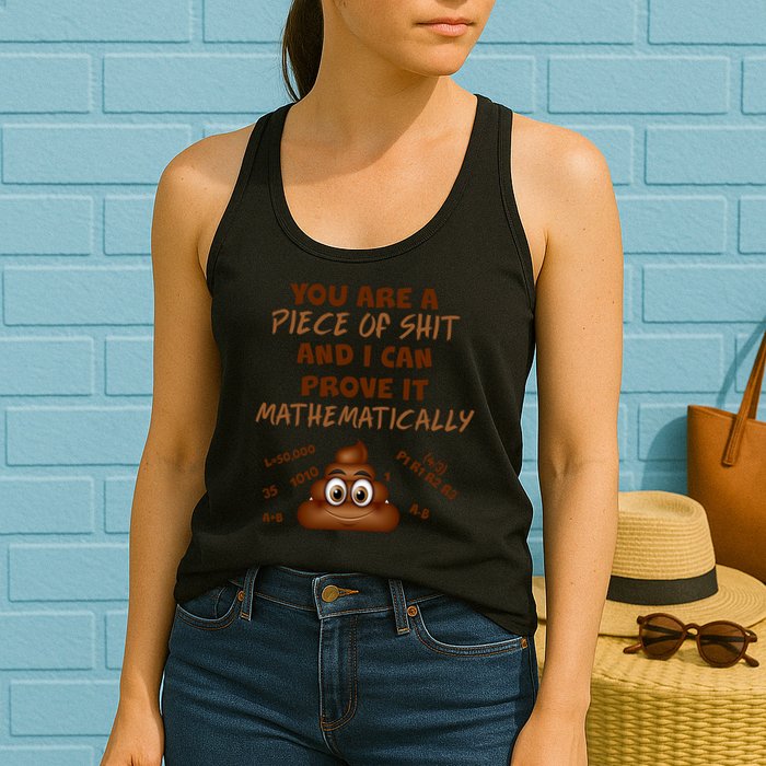 You're A Piece Of Shit And I Can Prove It Mathematically Womens Tank Top