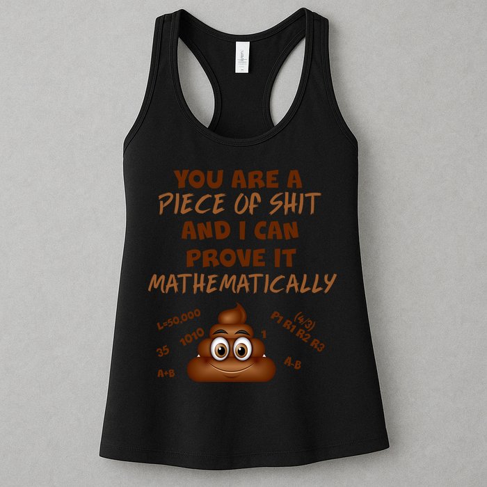 You're A Piece Of Shit And I Can Prove It Mathematically Womens Tank Top