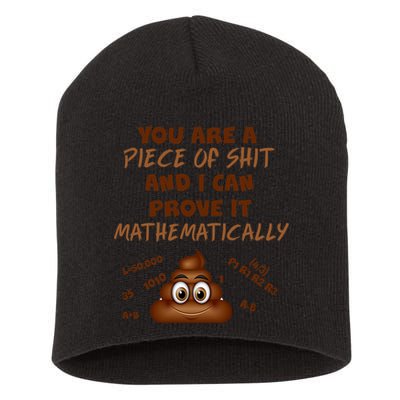 You're A Piece Of Shit And I Can Prove It Mathematically Short Acrylic Beanie
