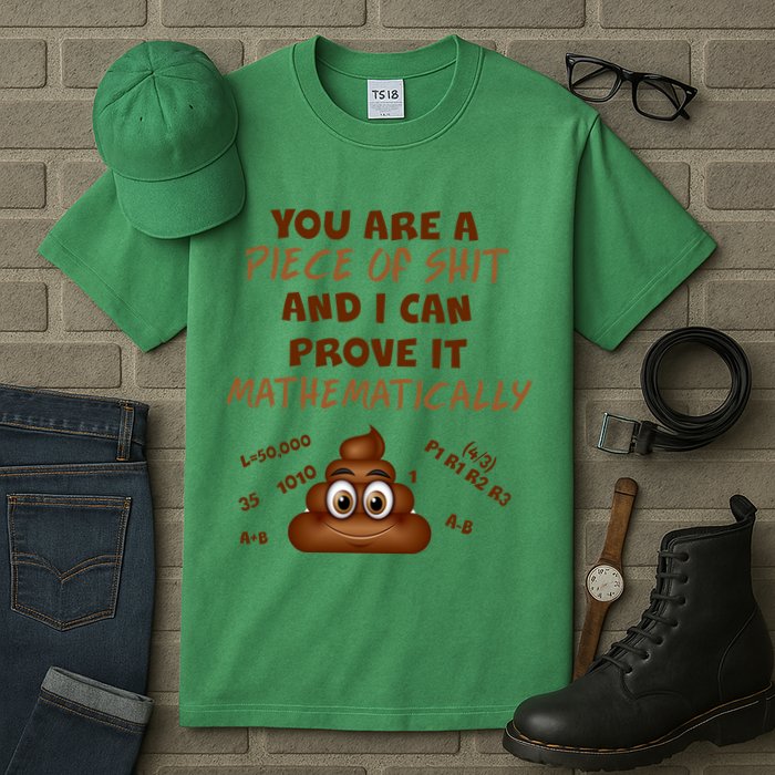 You're A Piece Of Shit And I Can Prove It Mathematically Tall T-Shirt