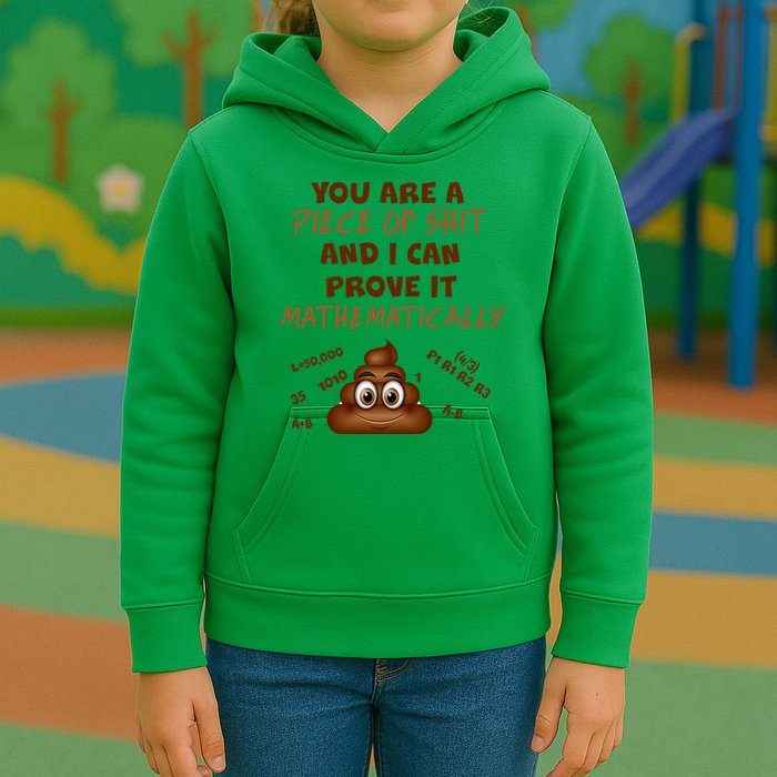 You're A Piece Of Shit And I Can Prove It Mathematically Kids Hoodie