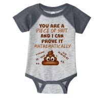You're A Piece Of Shit And I Can Prove It Mathematically Infant Baby Jersey Bodysuit