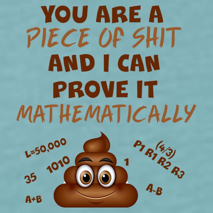 You're A Piece Of Shit And I Can Prove It Mathematically Sueded Cloud Jersey T-Shirt