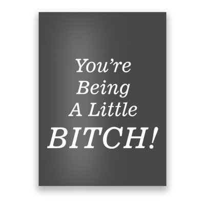 You're Being A Little Bitch Poster