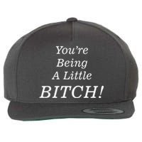 You're Being A Little Bitch Wool Snapback Cap