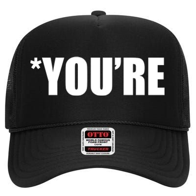 *You're Funny Grammar High Crown Mesh Back Trucker Hat