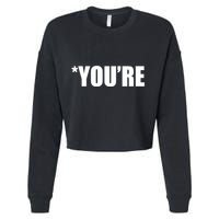 *You're Funny Grammar Cropped Pullover Crew