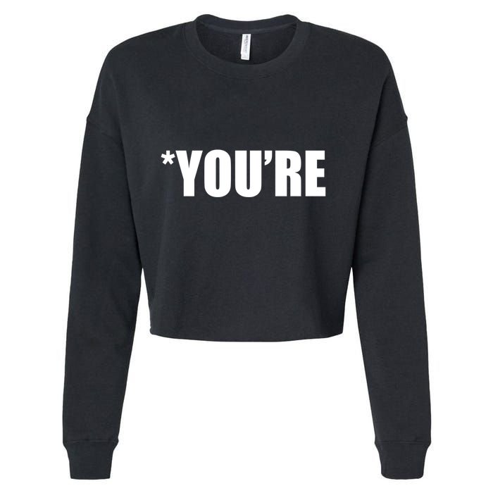 *You're Funny Grammar Cropped Pullover Crew