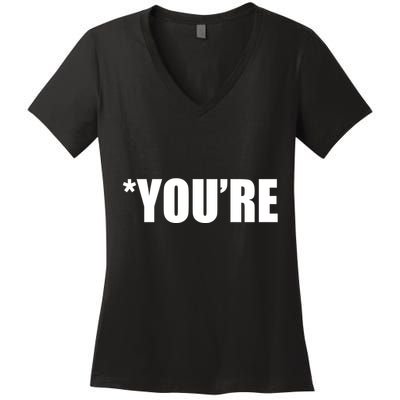*You're Funny Grammar Women's V-Neck T-Shirt