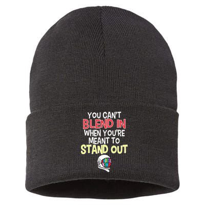You're Meant To Stand Out Choose Kind Anti Bullying Sustainable Knit Beanie