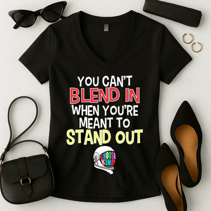 You're Meant To Stand Out Choose Kind Anti Bullying Women's V-Neck T-Shirt