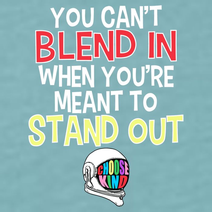 You're Meant To Stand Out Choose Kind Anti Bullying Sueded Cloud Jersey T-Shirt