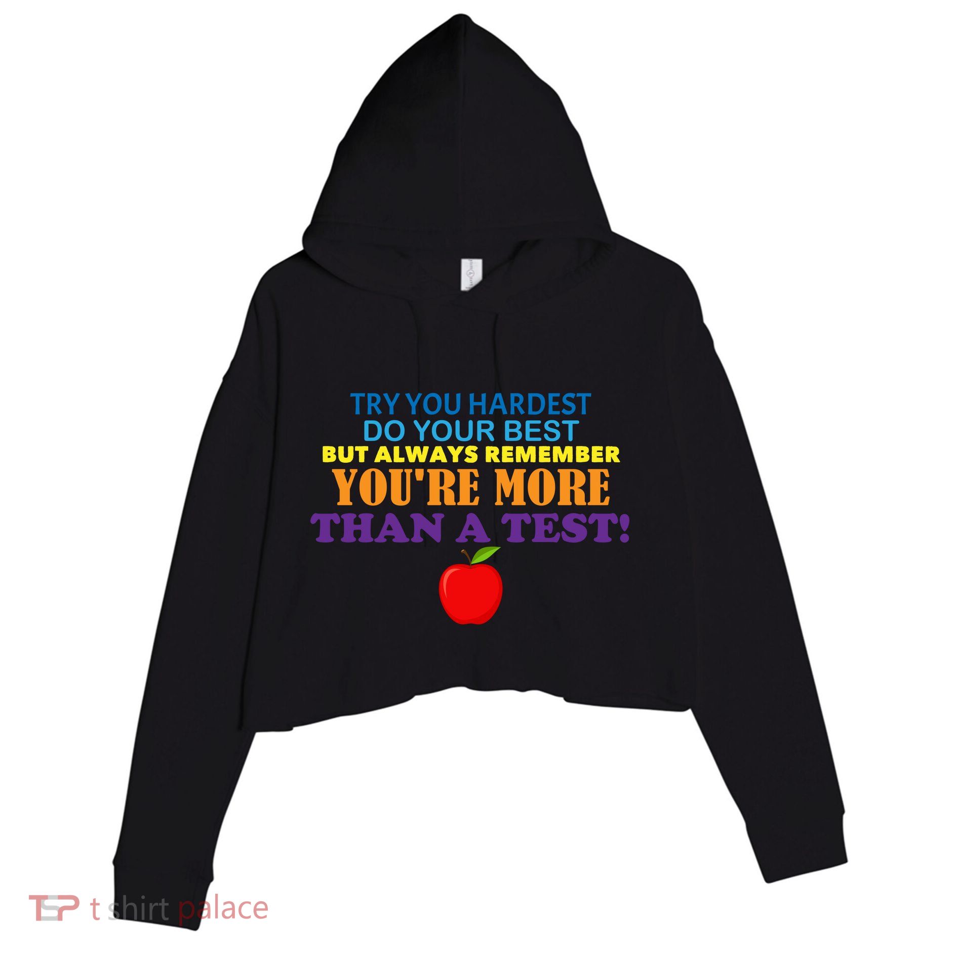 You're More Than A Test Crop Fleece Hoodie