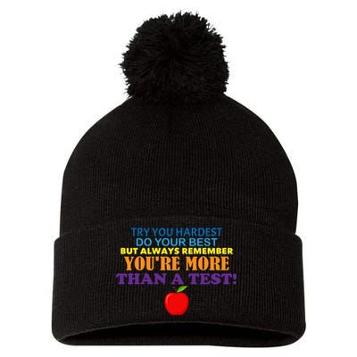 You're More Than A Test Pom Pom 12in Knit Beanie