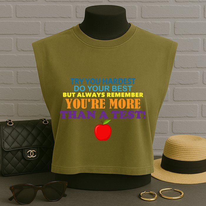 You're More Than A Test Garment-Dyed Women's Muscle Tee