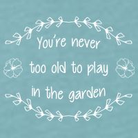 You're Never Too Old To Play In The Garden Sueded Cloud Jersey T-Shirt