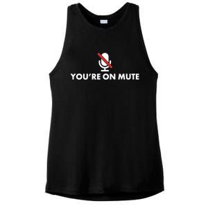 You're On Mute Ladies PosiCharge Tri-Blend Wicking Tank