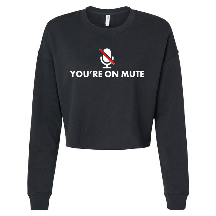 You're On Mute Cropped Pullover Crew