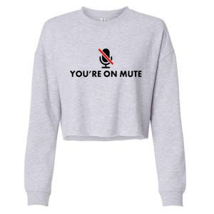 You're On Mute Cropped Pullover Crew