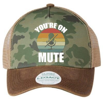 You're On Mute Retro Funny Legacy Tie Dye Trucker Hat