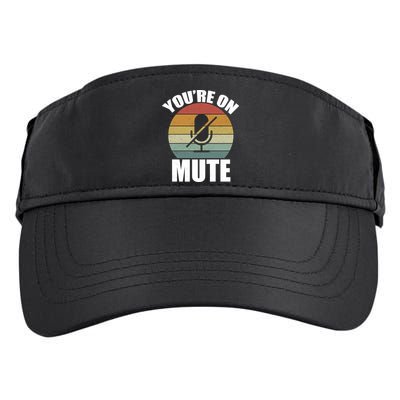 You're On Mute Retro Funny Adult Drive Performance Visor
