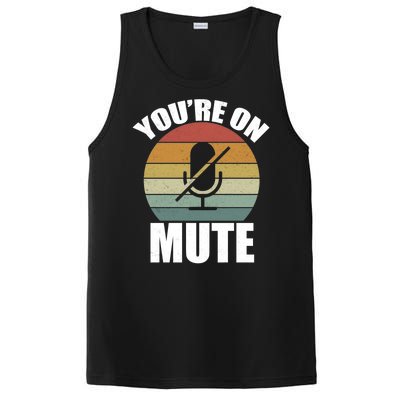 You're On Mute Retro Funny PosiCharge Competitor Tank