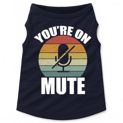 You're On Mute Retro Funny Doggie Tank
