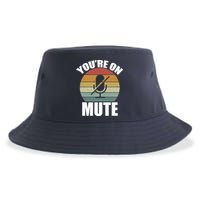 You're On Mute Retro Funny Sustainable Bucket Hat
