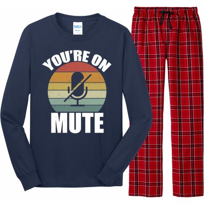 You're On Mute Retro Funny Long Sleeve Pajama Set