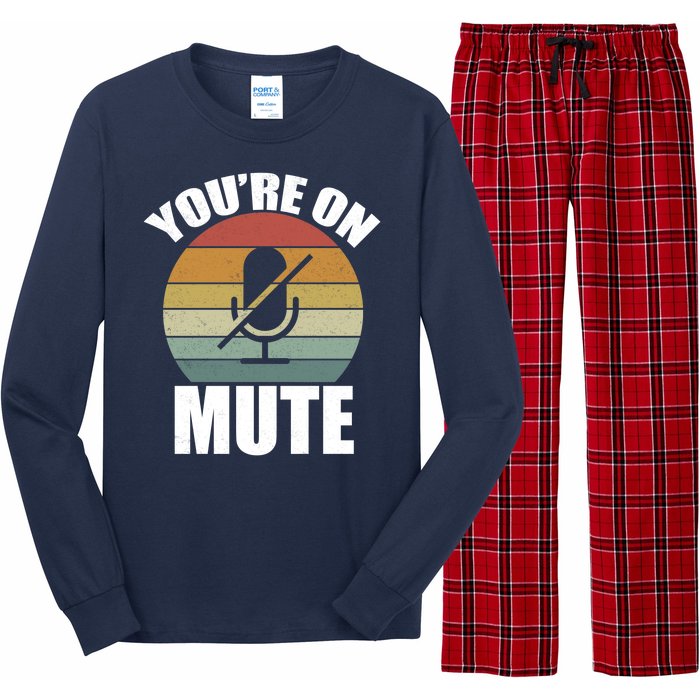 You're On Mute Retro Funny Long Sleeve Pajama Set